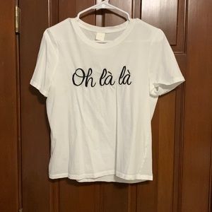 White Oh la la t-shirt from H&M. Size S.
